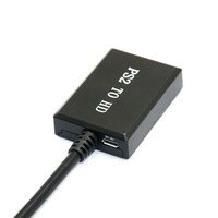 Adaptateur de manette USB PS2 vers HD avec construction en métal et plastique, compatible avec les contrôleurs de type PC et PS2