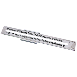 Drawing Set Squares Rules And Levels Metal 25 Cm Precision Engineering <b>Tool</b> For Drafting And <b>Measuring</b> - Product Image 2