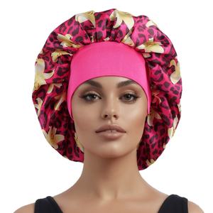 SOLPOP Vente en gros Bonnet de nuit personnalisé à imprimé léopard Doux et confortable Bonnet pour cheveux pour femmes - Product Image 5