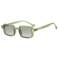 Lunettes de soleil carrées rétro DL Glasses, dernières tendances, protection UV400, monture PC verte, lunettes de soleil colorées tendance