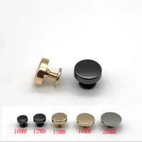 Rivets hexagonaux à Surface plate de haut niveau, accessoires en cuir, plusieurs couleurs, taille en métal, Logo personnalisé 10 Mm/ 12 Mm ou personnalisé