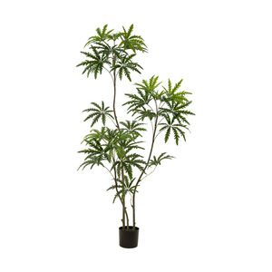 Árbol Artificial de Pavo Real Grande en Maceta, Dizygotheca Nórdica, Follaje Artificial para Interiores, Hogar, Oficina, Jardín, Acción de Gracias, Boda - Product Image 1
