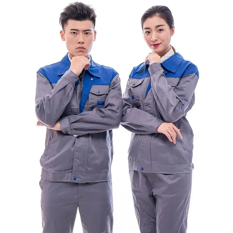 作業服長袖労働者用制服純綿工場品質の服と安い作業服