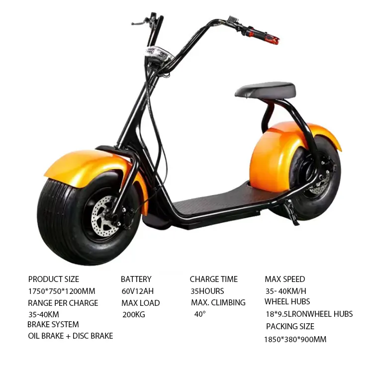 Легкий колесный электрический скутер унисекс 2000 Вт 60 в, Электрический внедорожный скутер