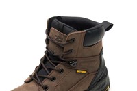 L599-Fabricant de gros Bottes de travail à bout de sécurité en cuir marron à lacets pour hommes, chaussures de construction industrielle avec bout en composite