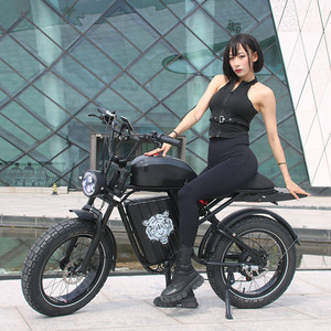 จักรยานไฟฟ้าไฮบริดเรโทร48V MTB 1500W, แบตเตอรี่ลิเธียมบนท้องถนนยางรถจักรยานขนาดใหญ่เป็นพิเศษ - Product Image 2