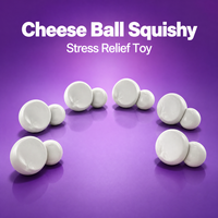 Boule de fromage blanche réaliste, jouet souple en silicone TPR, forme alimentaire, décoration de cuisine/bureau, vente en gros de jouets squishy
