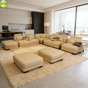 Factory Custom L-Shape <strong>Corner</strong> Living Room <strong>Sofa</strong> <strong>Set</strong> 6 7 Seat Leather <strong>Cover</strong> Sectional Modular Couch For Apartment Villa Hotel 5004 - Product Image 5