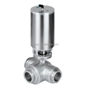DONJOY Válvula de Bola Sanitaria de Acero Inoxidable 304 316 de 3 Vías Accionada Neumáticamente de 2 Pulgadas QF-3T-23 - Product Image 4