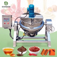 Marmite de cuisson industrielle électrique à vapeur, à bascule automatique, sous vide, pour le sucre, avec agitateur intégré
