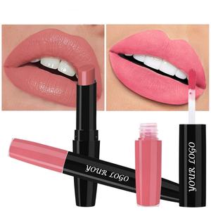 ลิปกลอสแบบ<span class=keywords><strong>2</strong></span> in 1เคลือบด้าน<span class=keywords><strong>2</strong></span>ด้านกันน้ำติดทนนานทำโลโก้แบรนด์ของคุณ - Product Image 1