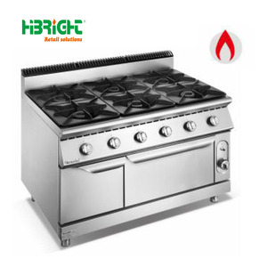 Stainless Steel 304 Commercial Four Burners Counter Table Desk Top Gas Control Kitchen <b>Range</b> - Product Image 4