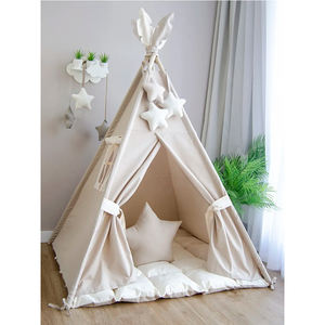 MaiBeiBi bambini al coperto giocano tenda di cotone tela bambini indiano Teepee casetta quattro pali giocattoli per bambini tende - Product Image 3