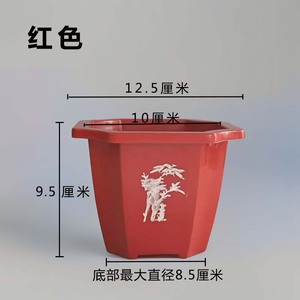 Maceta octogonal pequeña de plástico, duradera, para plantas verdes de escritorio y uso en jardín - Product Image 3