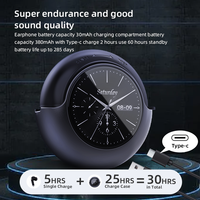 Nouveaux écouteurs intra-auriculaires sans fil TWS de Custom Brand Factory, avec chipset JL, contrôle intelligent par écran, petit écran tactile LCD, OEM ODM