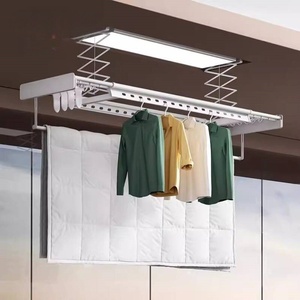 Tendedero eléctrico automático ultrafino de alta gama con control remoto inteligente para balcones. - Product Image 1