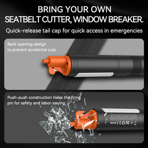 Xách Tay Công Suất Cao 1500 Lumen <span class=keywords><strong>LED</strong></span> <span class=keywords><strong>Torch</strong></span> Đa Chức Năng USB Nhanh Chóng Sạc Ip65 An Toàn Búa Dây An Toàn Cắt Đèn Pin Chiến Thuật - Product Image 3