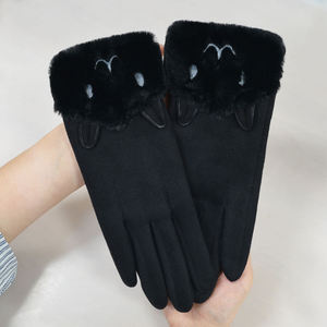 Guantes de invierno térmicos de gamuza suave con pantalla táctil y diseño de dibujos animados para adolescentes, ideales para paseos diarios - Product Image 3