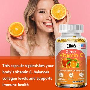OEM/ODM Vitamine C 1200mg avec Zinc 50mg, Complément alimentaire pour soutenir l'immunité, Protection antioxydante et capsules blanchissantes pour la peau - Product Image 4