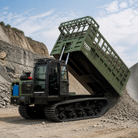 Camion benne sur chenilles robuste de 18 tonnes avec moteur diesel Yuchai, transporteur tout-terrain pour l'exploitation minière et la construction