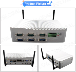 EGLOBAL Lõi Pc Mini Không Quạt I3 6157U J4125 6 * COM 2 * LAN <span class=keywords><strong>VGA</strong></span> & HD Máy Tính Để Bàn Di Động Máy Tính Mini Win10/Linux Công Nghiệp - Product Image 2