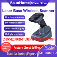 Lecteur de codes-barres sans fil portable ScanHome SH-5000-1D USB Série RS485 CIS Lecteur de codes QR Certifié COM FCC 30F/S Stock 1 an de garantie