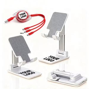 Wholesale Multi-Functional Promotional Gift Custom Logo Desktop Mobile Phone <b>Stand</b> Holder Foldable Easy to Home Bedside Use - Product Image 1