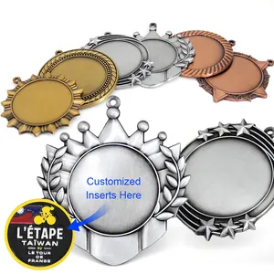 Manufacturer Custom Medals Sports Blank 3D Gold Award Marathon Running Medallions Medal