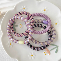 Élastiques à cheveux tressés couleur bonbon, très extensibles en latex, attaches pour queue de cheval sans tirage, bandeaux sans couture, accessoires pour cheveux, cadeau pour femme