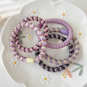 Élastiques à cheveux tressés couleur bonbon, très extensibles en latex, attaches <span class=keywords><strong>pour</strong></span> queue <span class=keywords><strong>de</strong></span> cheval sans tirage, bandeaux sans couture, accessoires <span class=keywords><strong>pour</strong></span> cheveux, <span class=keywords><strong>cadeau</strong></span> <span class=keywords><strong>pour</strong></span> <span class=keywords><strong>femme</strong></span> - Product Image 4