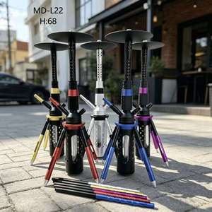 MD-L22 68cm Tripod <b>Hookah</b> Aluminum Shisha <b>Pipe</b> Set Colorful Smoking Accessory for Lounge Bar - Product Image 4