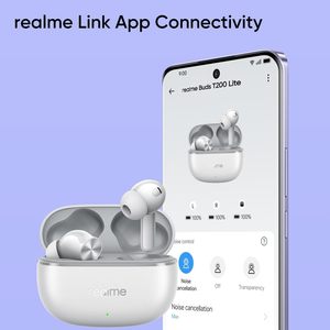 Audífonos Intrauditivos Realme <span class=keywords><strong>Buds</strong></span> T200 <span class=keywords><strong>Lite</strong></span> con <span class=keywords><strong>4</strong></span> Micrófonos, Cancelación de Ruido AI ENC para Llamadas, 48 Horas de Reproducción Total, Carga Rápida, Baja Latencia para Juegos - Product Image 6