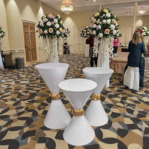 <span class=keywords><strong>Tabouret</strong></span> <span class=keywords><strong>de</strong></span> <span class=keywords><strong>bar</strong></span> rond <span class=keywords><strong>pour</strong></span> fête et événement Table <span class=keywords><strong>de</strong></span> <span class=keywords><strong>bar</strong></span> moderne design blanc et noir <span class=keywords><strong>pour</strong></span> mariage dans la salle d'hôtel - Product Image 3