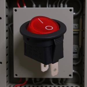 Single <b>Pole</b> Rocker Switch Red 16A 250V AC On Off Indicator <b>Light</b> - Product Image 3