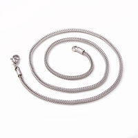 Conceptions de bijoux de mode chaînes en acier inoxydable collier chaînes pour hommes femmes vente en gros sétaire chaîne collier pour la fabrication de bijoux