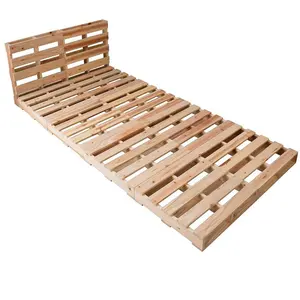 Kd Frames Twin Onderschuifbed Natuurlijke Hout Diy Pallet Bed Frame Onvoltooide Natuurlijke Massief Houten Bed