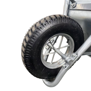 Carretilla Ergonómica de Acero Reforzado con Doble Manillar, Neumático de 16*4.00-8'', Capacidad de Carga de 130 kg, Capacidad de Arena de 5 CBF (65 L), Venta de Fábrica - Product Image 6