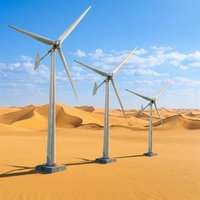 Système de stockage d'énergie tout-en-un, système éolien solaire 200 kW, triphasé 400 V AC, diamètre du rotor 30 m, hauteur de la turbine éolienne solaire