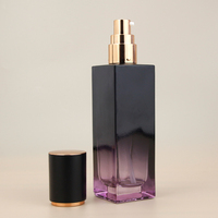 Fabricant Carré 100ml 50g 40ml 30g Bouteille à pompe à sérum Ensemble de bouteilles en verre rectangulaires Bouteilles en verre pour les soins de la peau pour cosmétiques