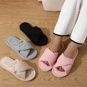 Women's High Quality Casual Slide Slipper Warm Indoor House Cloth Breathable Lightweight With Open Toe Summer Winter Slippers - Product Image 1