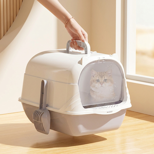 Caja de arena cerrada XXL para gatos, a prueba de salpicaduras, inodoro portátil de plástico para mascotas de interior, novedad 2026, gran oferta, MOQ bajo - Product Image 5