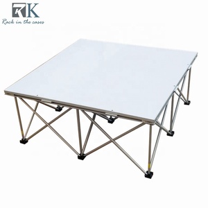 Banquete portátil Escenario DE BODA 4x4ft Salón Acrílico Aluminio Quick White Stage Platform - Product Image 5