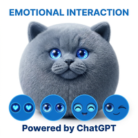 Jouet en peluche électrique intelligent et amusant Chat britannique à poils courts Cuteyeah ChatGPT, avec LED Nébuleuse scintillante, commandé par la touche, recherche sur le Web, faible MOQ, OEM