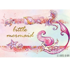 Décor de fête d'anniversaire <span class=keywords><strong>petite</strong></span> sirène, toile de fond bleue, 7x5 pieds <span class=keywords><strong>sous</strong></span> <span class=keywords><strong>la</strong></span> mer, coquillages, pour filles - Product Image 3