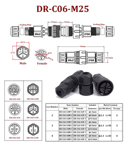 DREAM START 2-контактный разъем Din адаптер питания <span class=keywords><strong>DC</strong></span> розетка с резьбовым гнездом 3,0*1,1 мм латунный материал 2-контактный разъем - Product Image 6