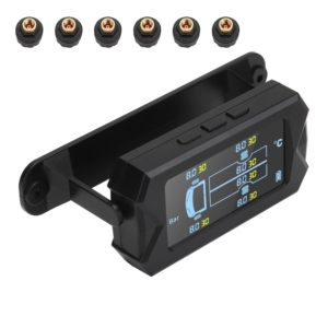 Système de surveillance de la pression des pneus (TPMS) solaire sans fil pour camions et VR, 6 roues, correspondance rapide, alertes en temps réel - Product Image 1
