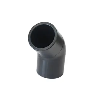 Injection Plastic SDR17/17.6 DN110-355mm 45 Degree Elbow Buttfusion Molded Pipe Fittings Elbow for Industry