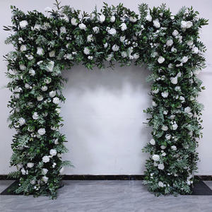 Decoración para Bodas, Rollo de Tela 3D, Fondo de Pared de Flores Artificiales Promocionales, Flores de Seda Realistas, Tamaño Personalizable para Fiestas - Product Image 1