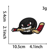 En gros, écussons thermocollants brodés 3D de hockey sur glace, thème sportif varié, pour vestes, maillots, sacs à dos et artisanat DIY
