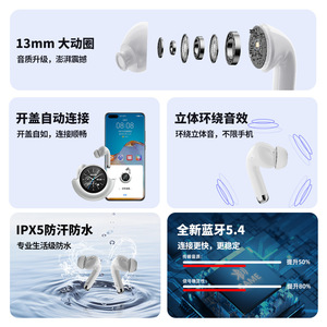 Bsinfen Smart Touch <b>Bluetooth</b> Earbuds IpX5 Waterproof <b>With</b> Type C Charging For Apple Xiaomi - Product Image 2